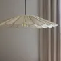 Hanging lights - MARGUERITE suspension white jute and metal dia 90x16 - BLANC D'IVOIRE