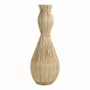 Vases - MYA vase natural rattan and metal 31x81  - BLANC D'IVOIRE