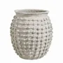 Corbeilles - Cache-pot CLEIA ciment gris clair - Moyen modèle - dia 42x42x44 - BLANC D'IVOIRE