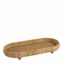 Decorative objects - Set of 2 ELYA natural rattan trays 54x26 and 46x21  - BLANC D'IVOIRE