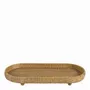 Decorative objects - Set of 2 ELYA natural rattan trays 54x26 and 46x21  - BLANC D'IVOIRE