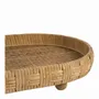 Decorative objects - Set of 2 ELYA natural rattan trays 54x26 and 46x21  - BLANC D'IVOIRE