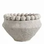 Corbeilles - Cache-pot ALEO ciment gris clair - Grand modèle - dia 23,5x23,5x15,5 - BLANC D'IVOIRE