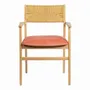 Chairs - PALOMA chair raspberry ash velvet blond wood finish 60.5x54x87 - BLANC D'IVOIRE