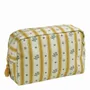 Clutches - Large rectangular Orange Blossom fabric toiletry bag - MATHILDE M.