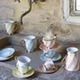 Mugs - Madame de Récamier pastel striped coffee cup and saucer - 3 assorted - MATHILDE M.