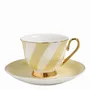 Mugs - Madame de Récamier pastel striped coffee cup and saucer - 3 assorted - MATHILDE M.