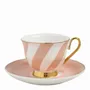 Mugs - Madame de Récamier pastel striped coffee cup and saucer - 3 assorted - MATHILDE M.