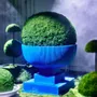 Flower pots - Modern oversized “blue” fibreglass planter - TULESTE FACTORY