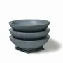 Pots de fleurs - Jardinière surdimensionnée en fibre de verre à demi-dôme, gris - TULESTE FACTORY