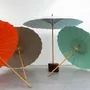 Outdoor decorative accessories - Amapola Outdoor Umbrellas in Wood and Sunbrella by CEU Studio - TULESTE FACTORY