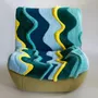 Fauteuils - Grand fauteuil Atlantis en laine naturelle verte/jaune par Vintola - TULESTE FACTORY