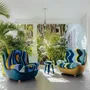 Fauteuils - Grand fauteuil Atlantis en laine naturelle verte/jaune par Vintola - TULESTE FACTORY