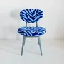 Chaises - Chaise Mushroom en laine bleu zèbre par Vintola Studio - TULESTE FACTORY