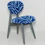 Chaises - Chaise Mushroom en laine bleu zèbre par Vintola Studio - TULESTE FACTORY