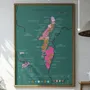 Objets de décoration - Carte du vin à gratter - Bourgogne - 1020 DÉGUSTATIONS