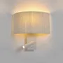 Wall lamps - CORBA wall lamp with reader white - LUXCAMBRA