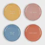 Plats et saladiers - Assiette colorful Ajoutez une touche d'amour et de couleur  / set of 4 - AND NOOK