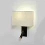 Wall lamps - CORBA U wall lamp with black reader - LUXCAMBRA