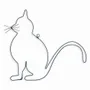 Other wall decoration - Wire Wall Decoration - Silhouette Cat Sitting - To be tapped - BIJOUX DE MUR