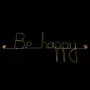 Other wall decoration - Little Word Gold Brass Wire Wall Decor ” Be happy" - BIJOUX DE MUR