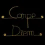 Other wall decoration - Gold Brass Wire Wall Decoration " Carpe Diem ” - to be pinned - BIJOUX DE MUR