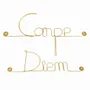 Other wall decoration - Gold Brass Wire Wall Decoration " Carpe Diem ” - to be pinned - BIJOUX DE MUR