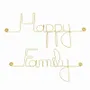 Other wall decoration - Golden Brass Wire Wall Decor for the wall ” Happy Family " - BIJOUX DE MUR