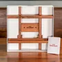Bookshelves - Wall-Mounted Adjustable Display Frame, Walnut Wood - GUARDAMI