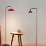 Floor lamps - ABSIDIOLA floor lamp with arms with ceramic lampshade plato - LUXCAMBRA