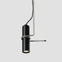 Hanging lights - HOLD hanging lamp with steel rod in black or white - LUXCAMBRA