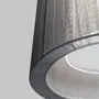 Hanging lights - INDIANA black hanging lamp with white, gray or beige organza shade - LUXCAMBRA