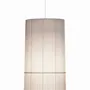 Hanging lights - INDIANA hanging lamp XL grey organza shade - LUXCAMBRA