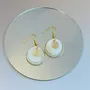 Jewelry - Surabaya earrings - stainless steel and mother-of-pearl - LILIBELLULE