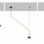 Hanging lights - ABSIDIOLA conica moving hanging lamp with ceramic shade - LUXCAMBRA