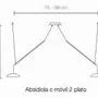 Hanging lights - ABSIDIOLA moving hanging lamp plato with 2 ceramic shades - LUXCAMBRA