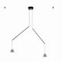 Hanging lights - ABSIDIOLA moving hanging lamp with 2 ceramic shades - LUXCAMBRA