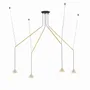 Hanging lights - ABSIDIOLA mini moving hanging lamp with 4 alabaster/ceramic shades - LUXCAMBRA