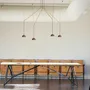 Hanging lights - ABSIDIOLA mini moving hanging lamp with 4 alabaster/ceramic shades - LUXCAMBRA