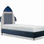 Children's bedrooms - Space Craft Apollo 22 Upholstered Bed - BLUE BEAR