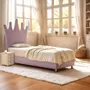 Children's bedrooms - Princess Crown Upholstered Bed - BLUE BEAR