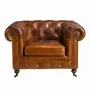 Fauteuils - Fauteuil Chester en cuir brun cognac - ANGEL CERDÁ