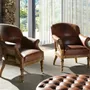 Armchairs - Cognac brown leather armchair - ANGEL CERDÁ