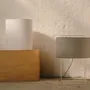 Lampes de table - LEWIT lampe à poser en taille L avec abat-jour en cotonet - LUXCAMBRA