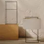 Lampes de table - LEWIT lampe à poser en taille L avec abat-jour en cotonet - LUXCAMBRA