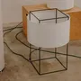 Lampes de table - LEWIT lampe à poser en taille L avec abat-jour en cotonet - LUXCAMBRA