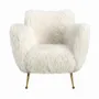 Fauteuils - Fauteuil en tissu blanc à poils longs - ANGEL CERDÁ