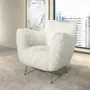 Fauteuils - Fauteuil en tissu blanc à poils longs - ANGEL CERDÁ