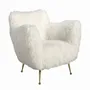 Fauteuils - Fauteuil en tissu blanc à poils longs - ANGEL CERDÁ