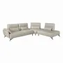 Sofas - Right chaise longue sofa sand leather - ANGEL CERDÁ